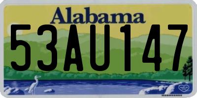 AL license plate 53AU147