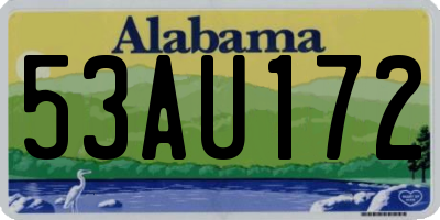 AL license plate 53AU172