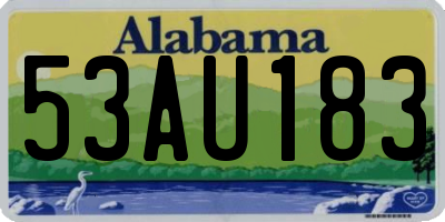 AL license plate 53AU183