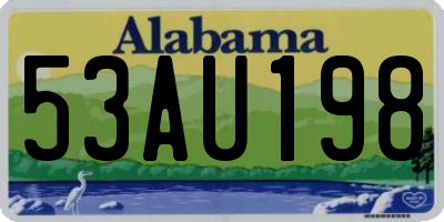 AL license plate 53AU198
