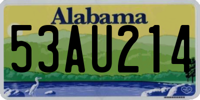 AL license plate 53AU214