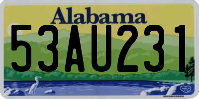 AL license plate 53AU231
