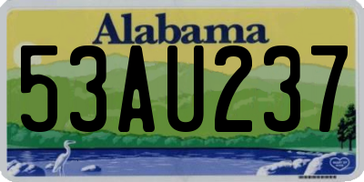 AL license plate 53AU237