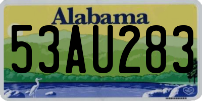 AL license plate 53AU283