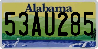 AL license plate 53AU285