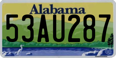 AL license plate 53AU287