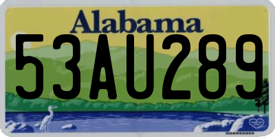 AL license plate 53AU289
