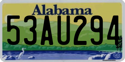 AL license plate 53AU294