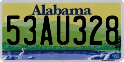 AL license plate 53AU328