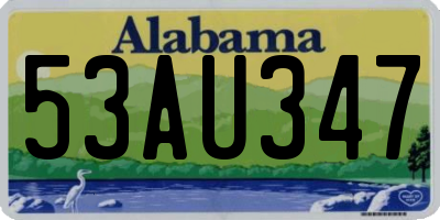 AL license plate 53AU347