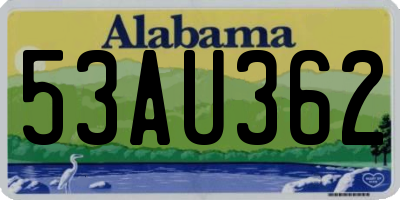 AL license plate 53AU362