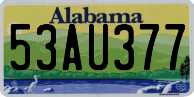 AL license plate 53AU377