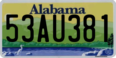 AL license plate 53AU381