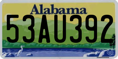 AL license plate 53AU392