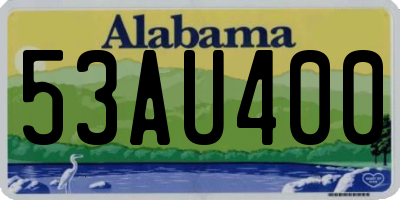 AL license plate 53AU400