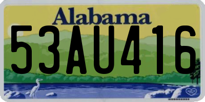 AL license plate 53AU416