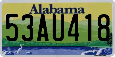 AL license plate 53AU418