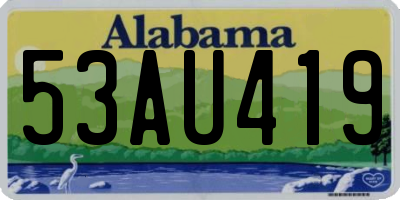 AL license plate 53AU419