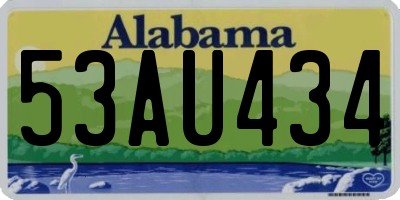 AL license plate 53AU434