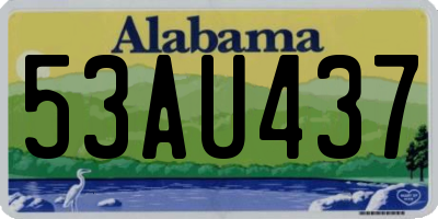 AL license plate 53AU437