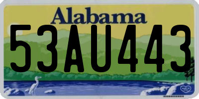AL license plate 53AU443
