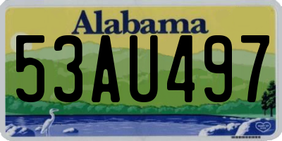 AL license plate 53AU497