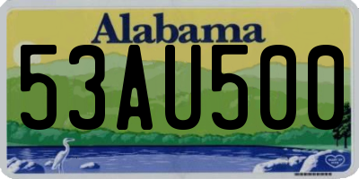 AL license plate 53AU500