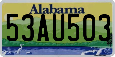 AL license plate 53AU503