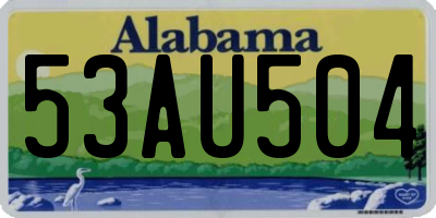AL license plate 53AU504