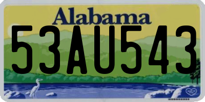 AL license plate 53AU543