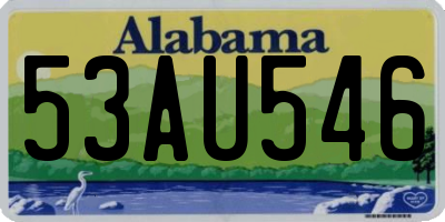 AL license plate 53AU546