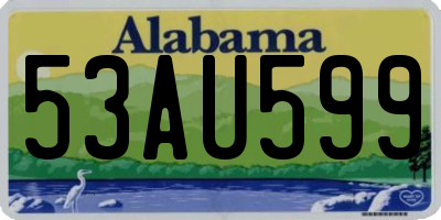 AL license plate 53AU599