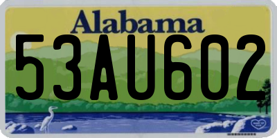 AL license plate 53AU602