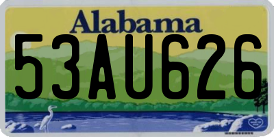 AL license plate 53AU626