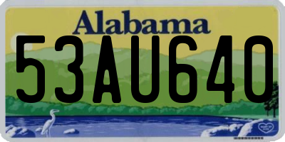 AL license plate 53AU640