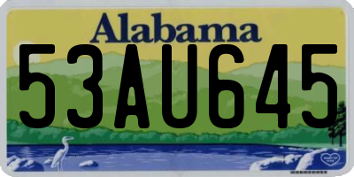 AL license plate 53AU645