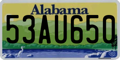 AL license plate 53AU650