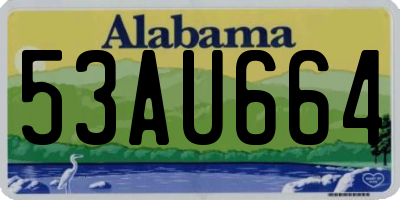 AL license plate 53AU664