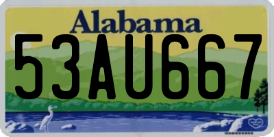 AL license plate 53AU667