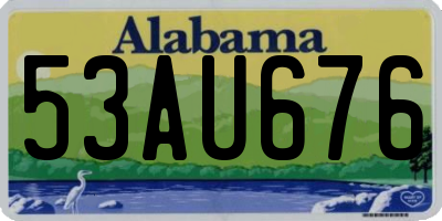 AL license plate 53AU676