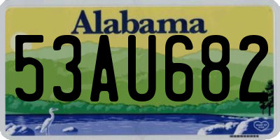 AL license plate 53AU682