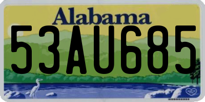 AL license plate 53AU685