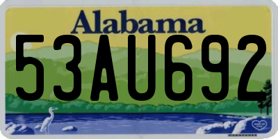 AL license plate 53AU692