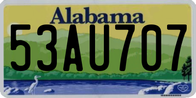 AL license plate 53AU707