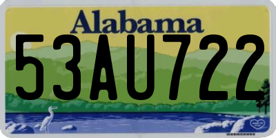 AL license plate 53AU722