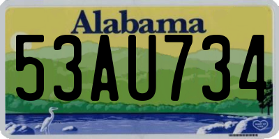 AL license plate 53AU734