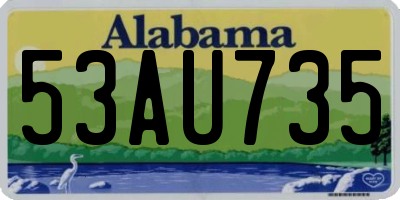 AL license plate 53AU735