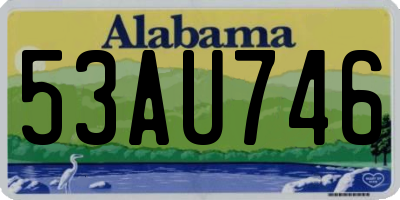 AL license plate 53AU746
