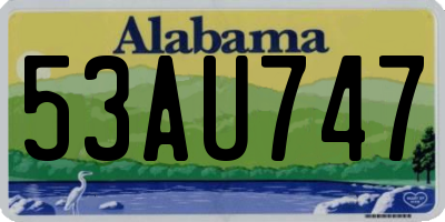 AL license plate 53AU747