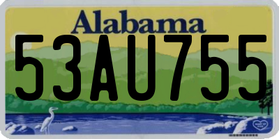 AL license plate 53AU755